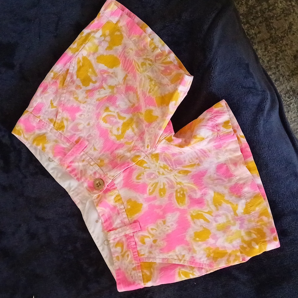 🔥🔥🔥Lilly Pulitzer Callahan shorts Royal pink ooh la la 00 - Picture 3 of 15